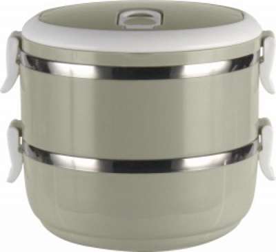 Термос для еды оливковый lunch box 1400 мл Flamberg Smart Kitchen