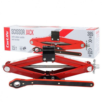 Домкрат механический ромбический CarLife SJ226 1,5 т