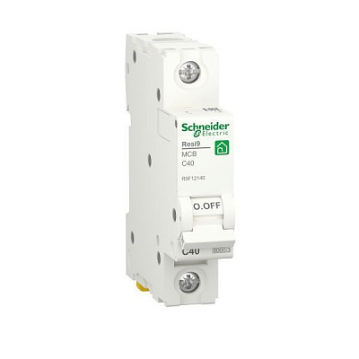 Автоматичний вимикач Schneider Electric 40 A 1P крива С 6кА Resi9 R9F12140