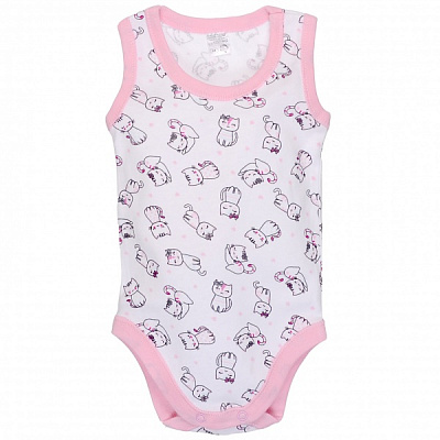 Полукомбинезон для девочки Татошка р.68 белый с розовым 1405217кшб 