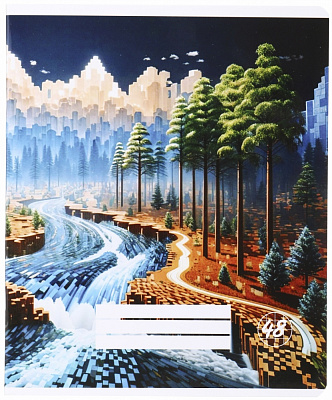 Тетрадь школьная Pixel landscape2_25 48 листов в клеточку Nota Bene
