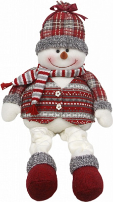 Декорация новогодняя Снеговик/Лось сидящий в ассортименте 61 см 