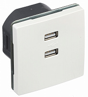 Розетка USB двойная Siemens Style IP20 белый полярный 5TG13780WH