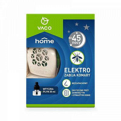 Электрофумигатор VACO HOME с жидкостью от комаров до 45 ночей 30 мл