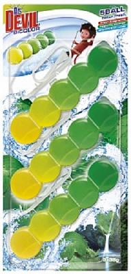 Туалетный блок Dr.Devil BiCOLOR Натуральная свежесть 3x35 г 6468 