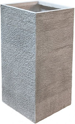 Кашпо Engard Оттава 34х34х70 см прямоугольный 81 л бежево-серый (GA69-3) 