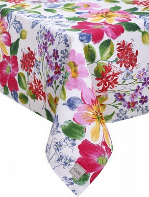 Скатерть Красочность 136x180 см белый с принтом La Nuit 