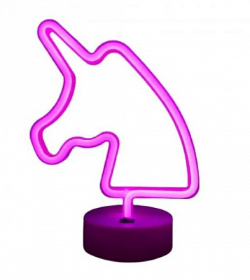 Настільна лампа Luna Neo Єдиноріг 1x1,7 Вт без цоколя рожевий