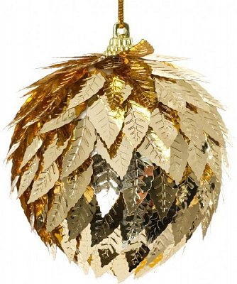 Шар пенопластовый d80 Ежик SDA79480G золотой