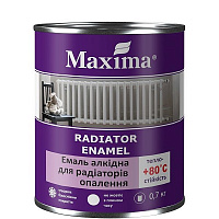Емаль Maxima для радіаторів опалення білий глянець 0,7кг