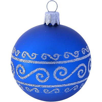 Куля скляна d60 3431Н синій