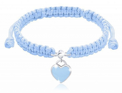 Браслет плетений UMa&UMi Серце блакитне 2