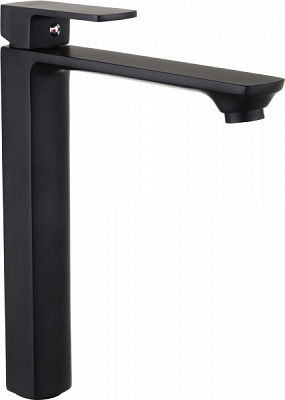 Смеситель для умывальника EGO Premier высокий матовый черный