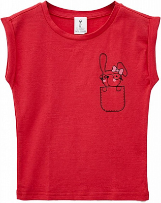 Футболка для девочек Роза р.92 красный 201235 