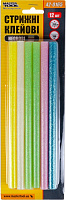 Стрижні клейові MasterTool кольорові неонові 11 мм 12 шт. 42-0165