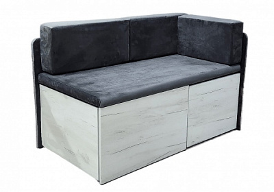 Уголок кухонный Lion Найс 1210(1780)х660(1170)х770 мм дуб крафт белый / серый 