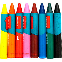 Олівці кольорові воскові 60 мм 8 кольорів