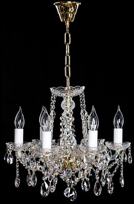 Люстра подвесная Crystal Life 6x40 Вт E14 золото A1314LM-6GO 