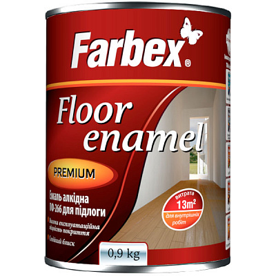 Емаль Farbex алкідна ПФ-266 золотисто-коричневий глянець 0,9кг