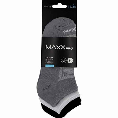 Носки MaxxPro 1669 3 пары черно-серо-белый р.31-34