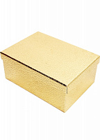 Коробка подарункова прямокутна кожа золота 21х15х8.5см 1110