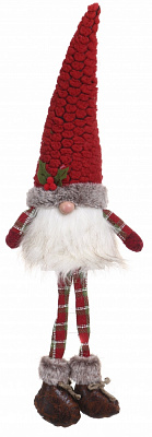 Декорация новогодняя гномик кантри с led 16х63 см ассортимент AG23102AB