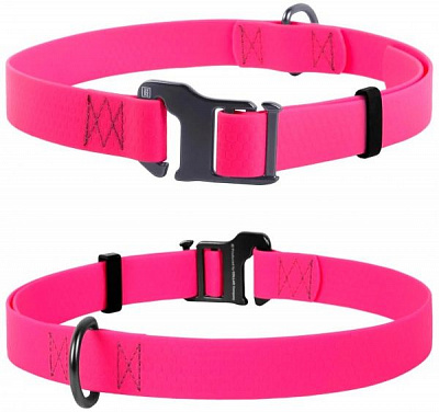 Ошейник Waudog Waterproof водостойкий пряжка - крючок 25-50 см розовый