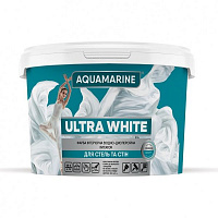 Фарба інтер'єрна акрилова AQUAMARINE Ultra White мат білий 14кг 