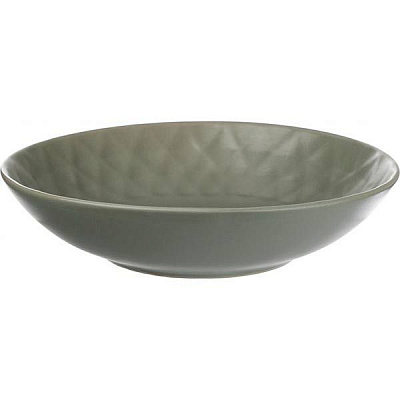 Тарілка супова Geometric 21 см бежева Bella Vita