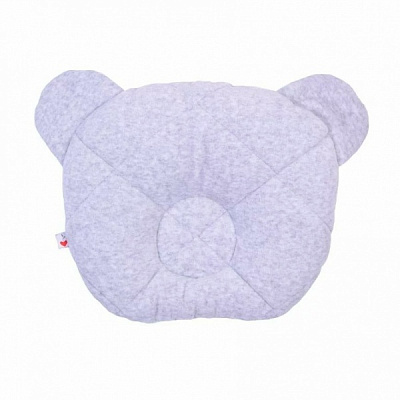 Подушка ортопедична Baby Veres Velour Grey Melange сірий 24x27 см