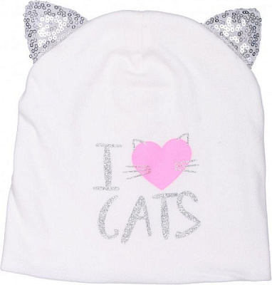 Шапочка дитяча для дівчинки Kraft 343-Т р.46-48 молочний