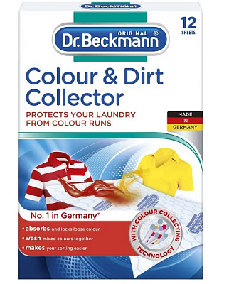 Ловушка для цвета и грязи для машинной стирки Dr. Beckmann 12 шт.