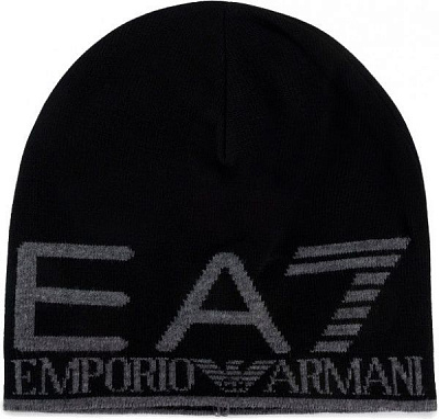 Шапка EA7 KNITTED_BEANIE_HAT 275893-9A301-61020 L чорний