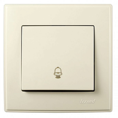 Кнопка звонка одноклавишный Lezard Lesya 10 А 250В кремовый 705-0303-103