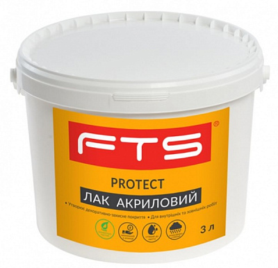 Лак акриловий PROTECT FTS напівглянець безбарвний 1 л