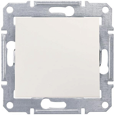 Вимикач прохідний одноклавішний Schneider Electric Sedna без підсвітки 10 А 250В IP20 кремовий SDN0400123