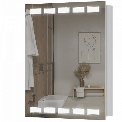 Дзеркальна шафа Aquarius Siena з LED-підсвіткою 60 білий