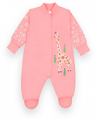 Комбинезон детский для девочки GABBI КВ-21-3 Выбражуля р.56 розовый с рисунком 12594