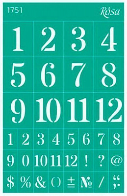 Трафарет многоразовый самоклеящий Фоновый №1751 серия Цифры 130х200 мм GPT50083152 1 шт. Rosa Talent