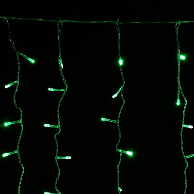 Электрогирлянда-штора зеленая LDCL368-G-E встроенный светодиод (LED) 368 ламп 1,5 м 