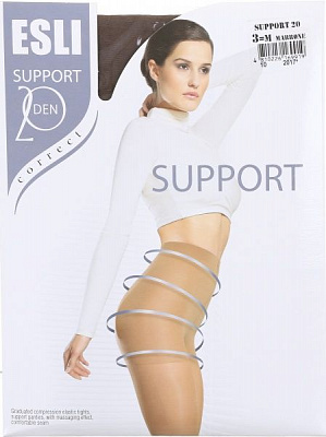 Колготки жіночі ESLI Support Support 20 den marrone р. 3 коричневий