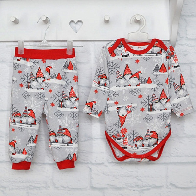 Комплект Blanka Гноми сірий р.86 12843