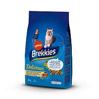 Корм Brekkies BREKKIES "Delice Fish" для взрослых котов 3 кг