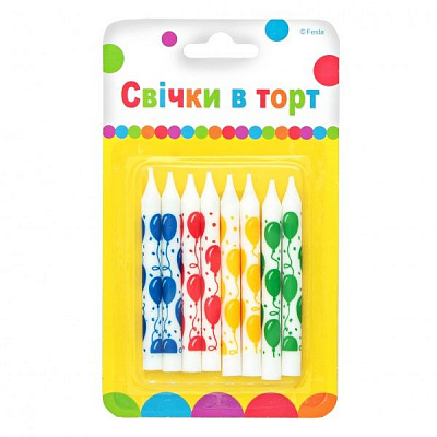 Свеча для торта Happy Birthday Ві та Ві 8 шт. 