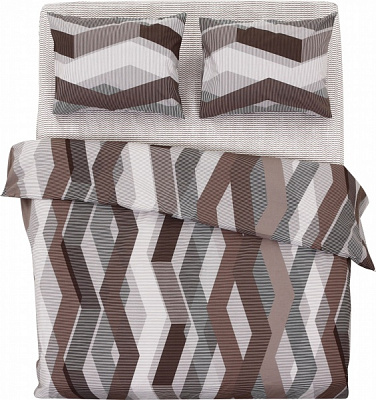 Комплект постільної білизни Бруно 2 коричневий La Nuit (без простирадла)