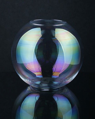 Ваза стеклянная прозрачная ластер аквариум 26,8х24 см Luna