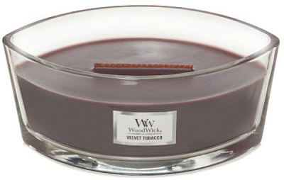 Свічка ароматична Woodwick Ellipse Velvet Tobacco 453 г