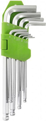 Набір ключів шестигранних Alloid 1,5-10 мм НШ-Ш0918