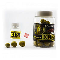 Бойлы Fishtoria насадочные D14/18/20MM + МИНИ ДИП - (20МЛ) 200 г ананас