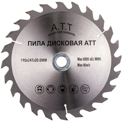 Пиляльний диск A.T.T.  190x30x1.7 Z24